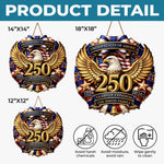 Custom Wood Sign - Personalized America 250th Anniversary Gifts For Mom, Dad, Brother, Sister, Kids - Family And The American Dream