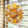 Custom Sunflower Window Hanging Suncatcher Ornament - Personalized Mother's Day Birthday Gifts For Mom, Grandma - The Sunshine Of Our Family