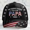 Custom Hat, All Over Print Classic Cap - Personalized Father's Day Birthday Gifts For Dad, Grandpa - Dad Love Stays Forever