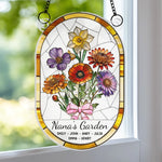 Custom Sunflower Window Hanging Suncatcher Ornament - Personalized Mother's Day Birthday Gifts For Mom, Grandma - A Little Garden Of Big Love