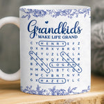Custom Word Search Puzzle Mug - Personalized Mother's Day Birthday Gifts For Mom, Grandma - Love Hidden In Every Name