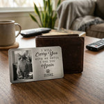 Custom Photo Aluminum Wallet Card - Personalized Pet Memorial Sympathy Gifts For Dog Lovers - They Lived, They Loved, They Purred