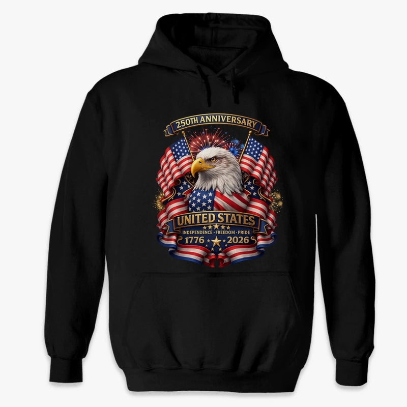 Unisex T-shirt, Premium T-shirt, Hoodie - America 250th Anniversary Gifts For Men And Women - Half A Millennium Of Courage