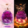 Custom Angel Dome With Preserved Flowers - Personalized Mother's Day Birthday Gifts For Mom, Daughter - Mom Love Never Fades