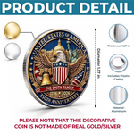 Custom Commemorative Keepsake Coin - Personalized America 250th Anniversary Gifts For Mom, Dad, Brother, Sister, Kids - Generations Of American Pride