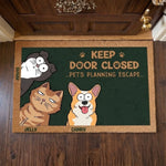 Custom Home Decor Decorative Mat - Personalized Birthday Gifts For Cat Lovers, Cat Owners - Don't Let The Cat Out No Matter What He Tells You