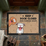 Custom Home Decor Decorative Mat - Personalized Birthday Gifts For Cat Lovers, Cat Owners - Don't Let The Cat Out No Matter What He Tells You