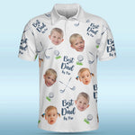 Custom Photo Best Dad Ever - Family Personalized Custom All Over Print Polo Shirt - Father's Day, Gift For Dad