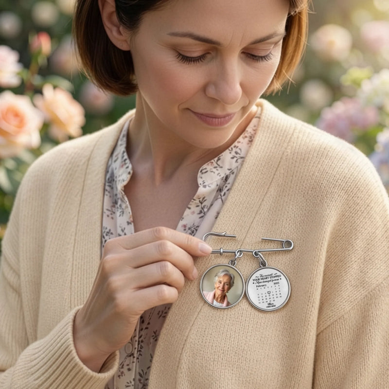 Custom Lapel Pin With Photo Charms - Personalized Memorial Sympathy Graduation Gifts For Him, Her - This Achievement Is For You Above