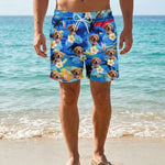 Custom Photo Tropical Hawaiian Aloha Men Beach Shorts - Personalized Summer Vacation And Travel Gifts For Dog Lovers - Life Is Better With Sandy Paws