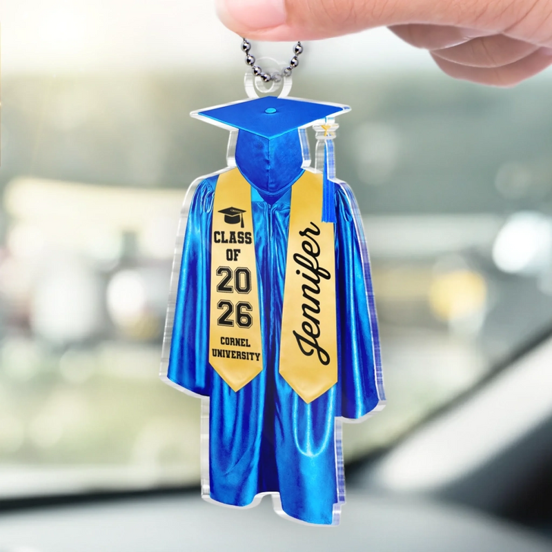 Today Is A New Beginning - Family Personalized Custom Car Ornament - Acrylic Custom Shaped - Graduation Gift For Family Members, Siblings, Brothers, Sisters