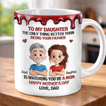 Custom 3D Inflated Effect Printed Mug - Personalized Mother's Day Birthday Gifts For Daughter - Dad’s Girl, Always And Forever