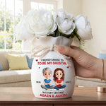 Custom Flower Vase With Ribbon - Personalized Birthday Gifts For Daughter - In Every Life, Still My Daughter