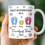 Custom 3D Inflated Effect Printed Mug - Personalized Mother's Day, Baby Shower, Gender Reveal Gifts For New Moms, Wife, Daughter - Our Little Family