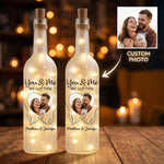 Custom Photo Bottle Lamp - Personalized Anniversary Wedding Gifts For Couple - Hand In Hand, We Conquer All