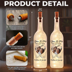 Custom Photo Bottle Lamp - Personalized Anniversary Wedding Gifts For Couple - Hand In Hand, We Conquer All