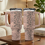 Every Sip, A Reminder Of Her Love - Family Personalized Custom Engraved 40oz Tumbler With Handle - Mother's Day, Gift For Mom, Grandma