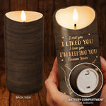 You're My Happy Place - Couple Personalized Custom LED Candle - Gift For Husband Wife, Anniversary