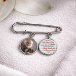 Custom Lapel Pin With Photo Charms - Personalized Memorial Sympathy Graduation Gifts For Him, Her - Gone But Never Truly Apart