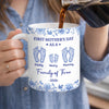 Custom Mug - Personalized Mother's Day, Baby Shower, Gender Reveal Gifts For New Moms, Wife, Daughter - Small Footprints That Changed Everything