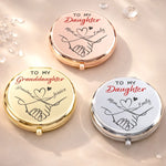 Custom Compact Mirror - Personalized Birthday Gifts For Daughter, Granddaughter - You Are My Heart
