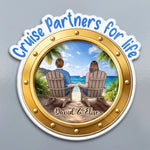 Custom Cruise Ship Door Magnet - Personalized Summer Vacation And Travel Gifts For Husband, Wife, Cruise Lovers - Sun, Love, And Summer