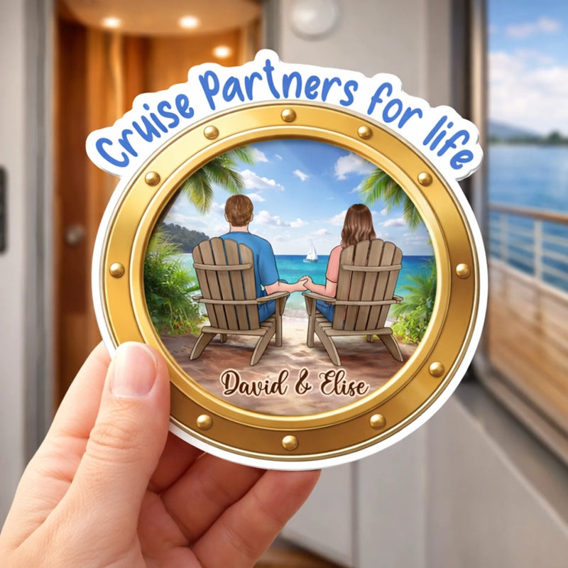 Custom Cruise Ship Door Magnet - Personalized Summer Vacation And Travel Gifts For Husband And Wife, Him And Her - Sun, Love, And Summer