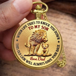 Custom Pocket Watch - Personalized Birthday Gifts For Son - You Are My Strength