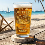 Custom Beer Glass - Personalized Retirement Gifts For Women, Men - The Best Is Yet To Pour