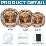 Custom Door Magnet - Personalized Anniversary Wedding Camping Gifts For Campers, Husband And Wife, Him And Her - Take A Hike