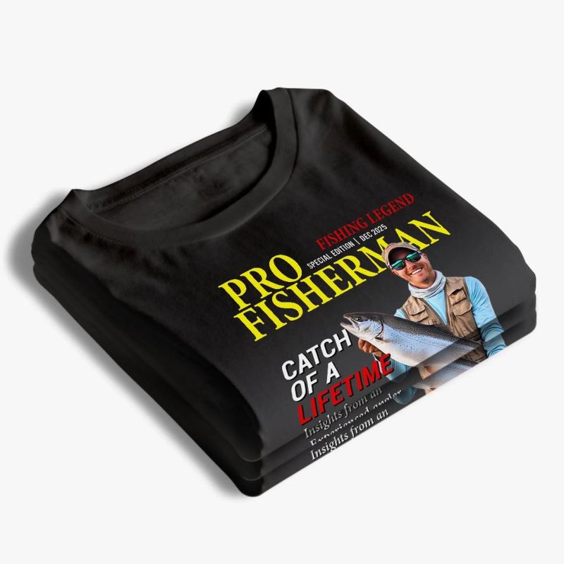 Custom Photo Unisex T-shirt, Premium T-shirt, Hoodie - Personalized Christmas Birthday Fishing Gifts For Fisherman - Living The Reel Dream