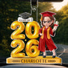 Custom Acrylic Car Ornament - Personalized Graduation Gifts For Him, Her - Welcome To A Bright Futures