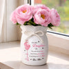 Custom Flower Vase With Ribbon - Personalized Mother's Day Gifts For Daughter - To My Daughter, Forever My Heart