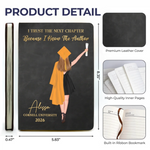 Custom Leather Writing Journal - Personalized Graduation Gifts For Him, Her - Your Story Starts Here