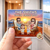 Custom Cruise Ship Door Magnet - Personalized Summer Vacation And Travel Gifts For Mom, Dad, Brother, Sister, Kids - Making Summer Memories Together