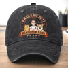 Custom Vintage Washed Denim Baseball Cap - Personalized Mother's Day, Father's Day Gifts For Dog Cat Lovers, Dog Dad And Mom, Cat Owners - Love Grows With Paws