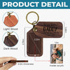 Custom Photo Wooden Keychain - Personalized Father's Day Birthday Gifts For Dad, Grandpa - Drive Safe Always