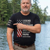 Custom Unisex T-Shirt With Design On Sleeve - Personalized Father's Day Birthday Gifts For Dad, Grandpa - World’s Okayest Grandpa