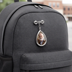 Custom Photo Teardrop Pin - Personalized Memorial Sympathy Graduation Gifts For Him, Her - Walking With You Today And Always