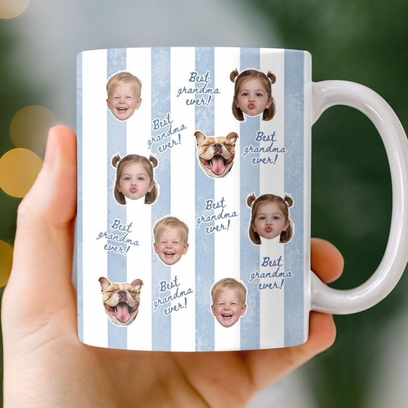 Custom Photo Mug - Personalized Mother's Day, Baby Shower, Gender Reveal Gifts For New Moms, New Grandma - Grandkids Make Everything Better