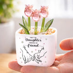 Custom Glass Everlasting Tulips - Personalized Birthday Gifts For Daughter - Forever My Little Girl