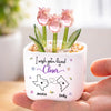 Custom Long Distance Glass Everlasting Tulips - Personalized Best Friend Birthday Gifts For Women, Besties, Sisters, BFF - Friends Like Sisters Always