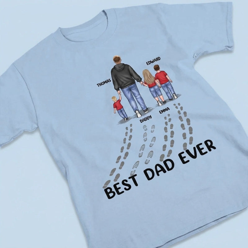 You Never Walk Alone - Family Personalized Custom Unisex T-shirt, Premium T-shirt, Hoodie - Father's Day, Birthday Gift For Dad