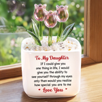 Custom Glass Everlasting Tulips - Personalized Birthday Gifts For Daughter - Never Forget How Special You Are