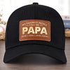 Custom Leather Patch Hat - Personalized Father's Day Birthday Gifts For Dad, Grandpa - Legendary Grandpa Vibes