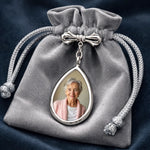 Custom Photo Teardrop Pin - Personalized Memorial Sympathy Graduation Gifts For Him, Her - With Me Every Step