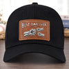 Custom Leather Patch Hat - Personalized Father's Day Birthday Gifts For Dad, Grandpa - Dad Mode Always On