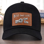 Custom Leather Patch Hat - Personalized Father's Day Birthday Gifts For Dad, Grandpa - Dad Mode Always On