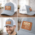 Custom Leather Patch Hat - Personalized Father's Day Birthday Gifts For Dad, Grandpa - You Mean The World