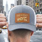 Custom Leather Patch Hat - Personalized Father's Day Birthday Gifts For Dad, Grandpa - Daddy Life Best Life